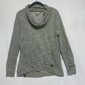 BENCH Sweatshirt Women Sz Medium Cowl Neck Front Pocket Pull-on Athleisure City‎